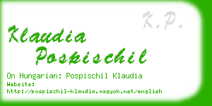 klaudia pospischil business card